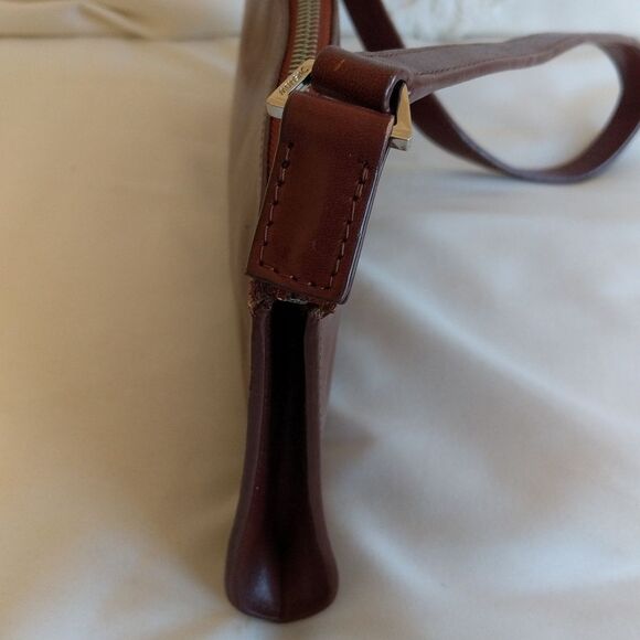 Monsac Super Smooth Glossy Italian Leather Shoulder/Clutch - Picture 3 of 14